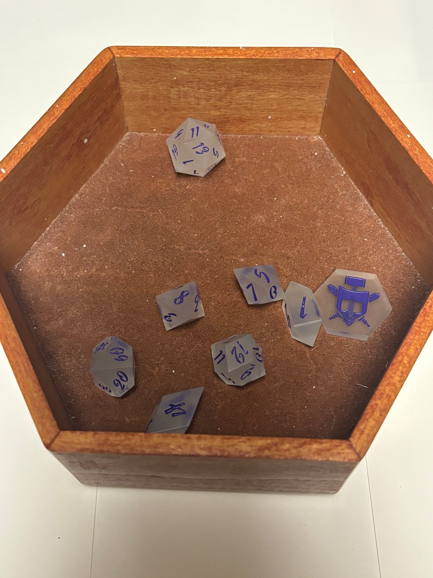 Glow Wyrm 8 pc. Glow in the Dark Resin Dice Set (Blue)