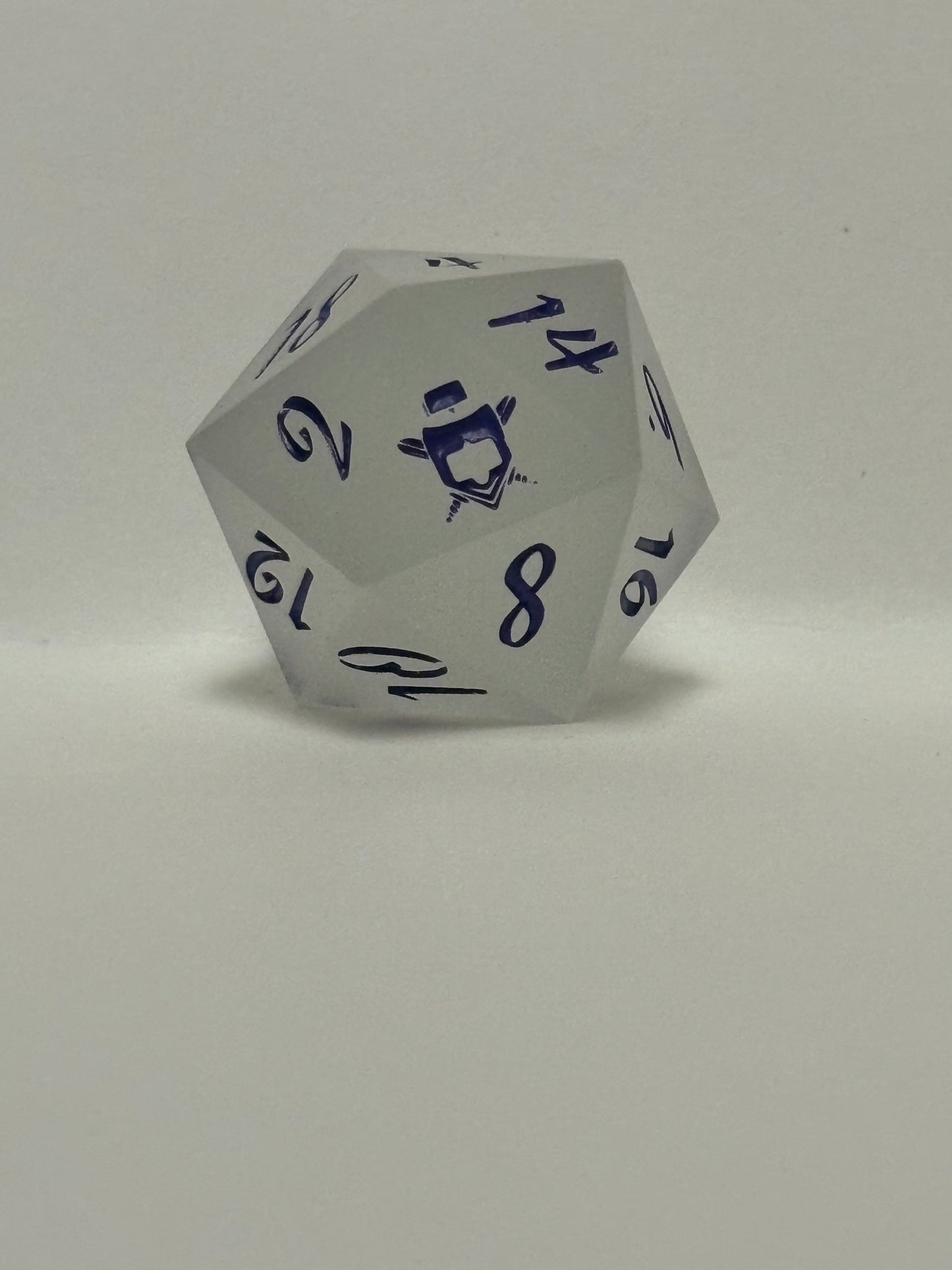 Glow Wyrm 8 pc. Glow in the Dark Resin Dice Set (Blue)