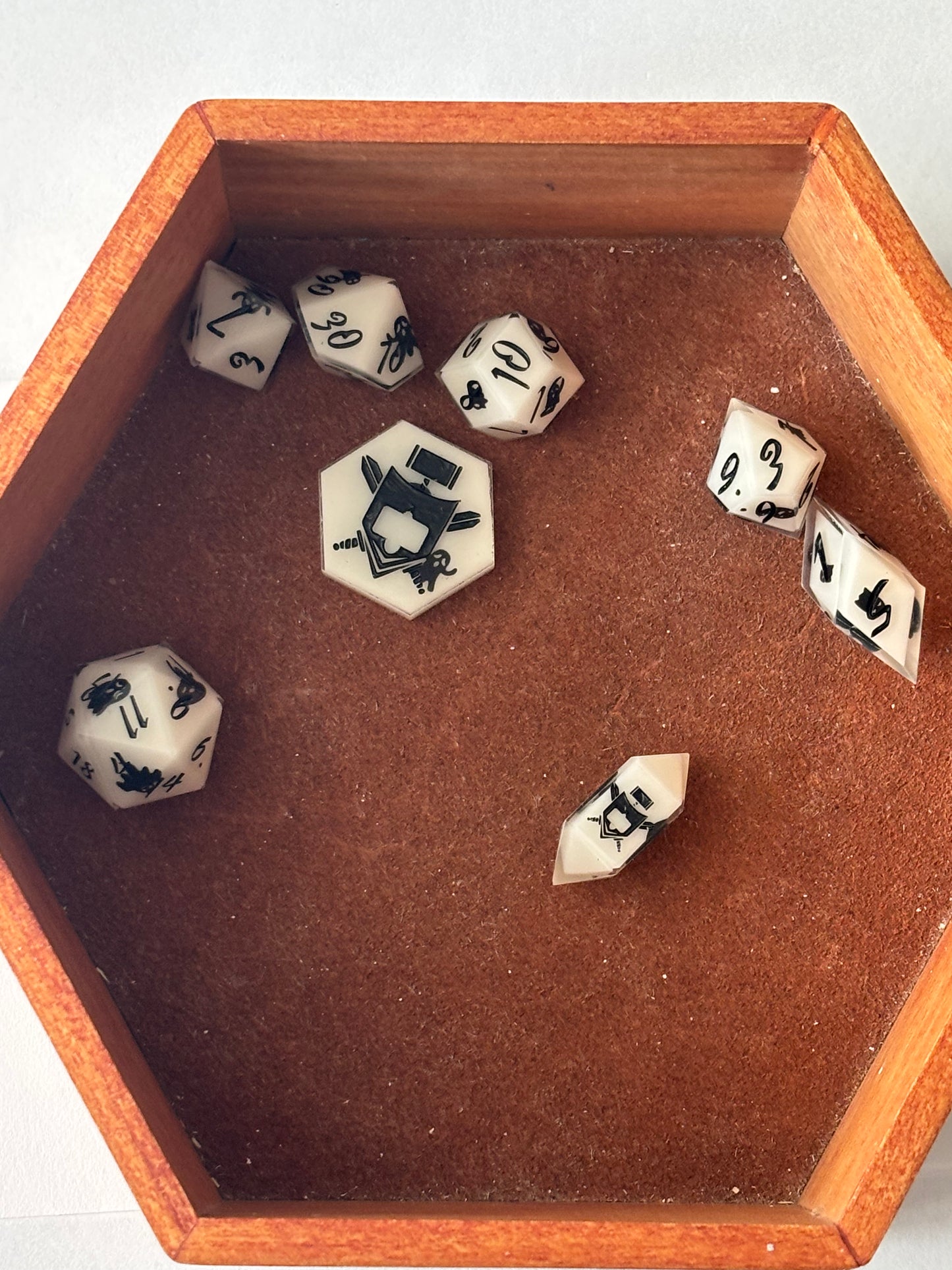 Spooky Ghosts 8 pc. Resin Dice Set (White)
