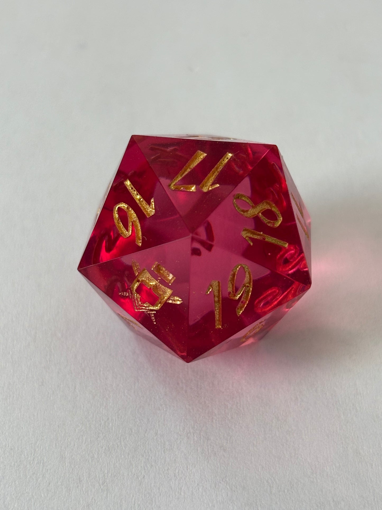 Spindown D20- Transparent Red