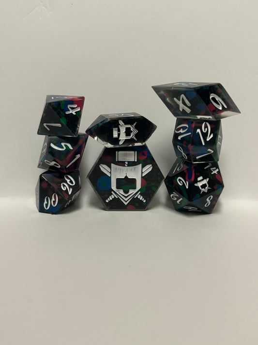 Cosmic Bowling 8 pc. Resin Dice Set