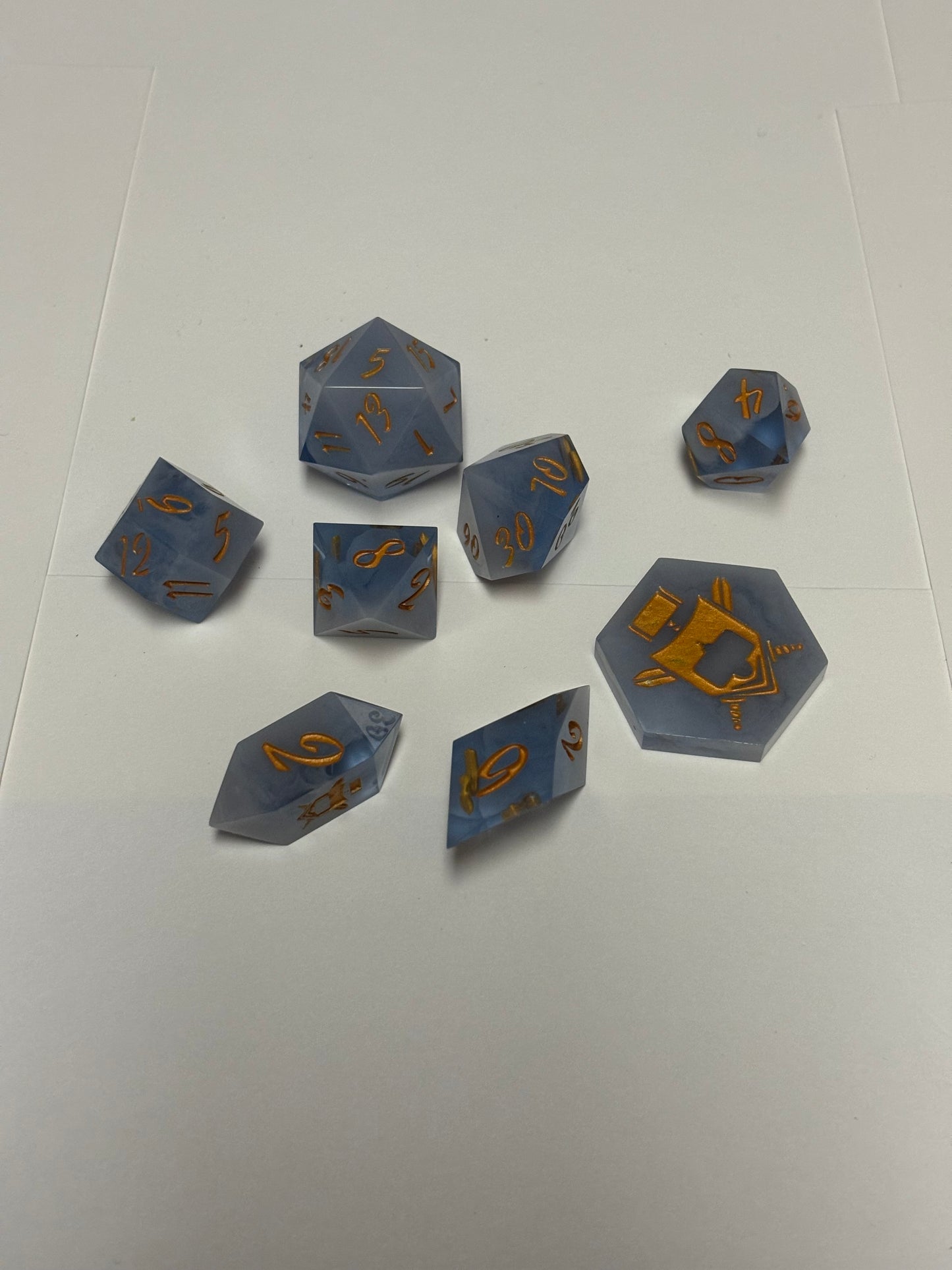 Starry Night 8 pc. Resin Dice Set