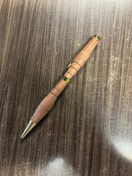 Handmade Slimline Twist Pen Made with Bubinga