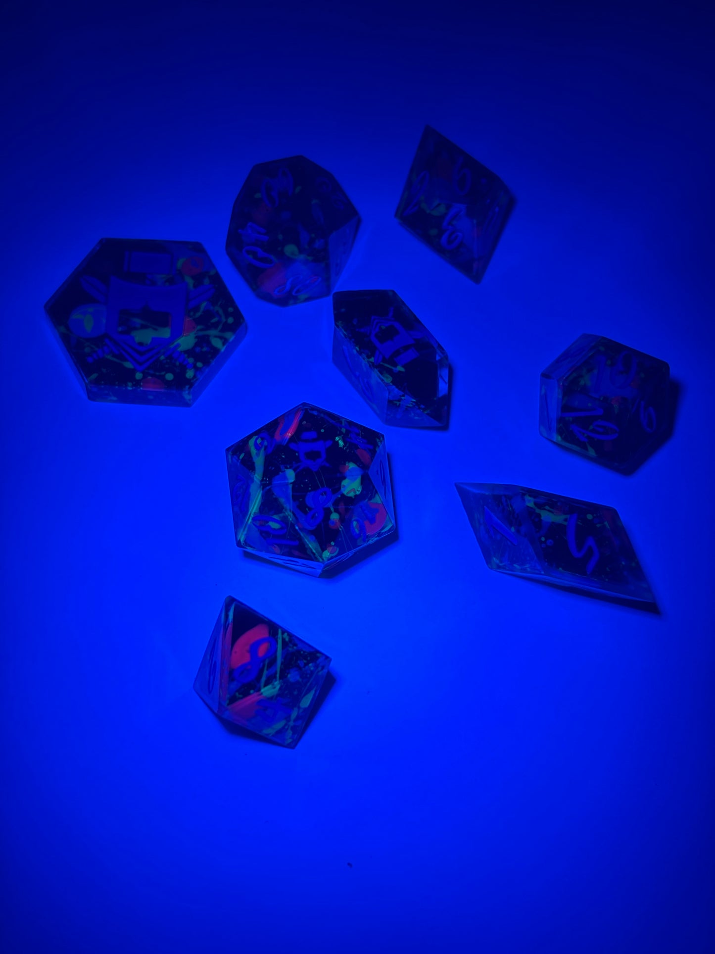 Cosmic Bowling 8 pc. Resin Dice Set