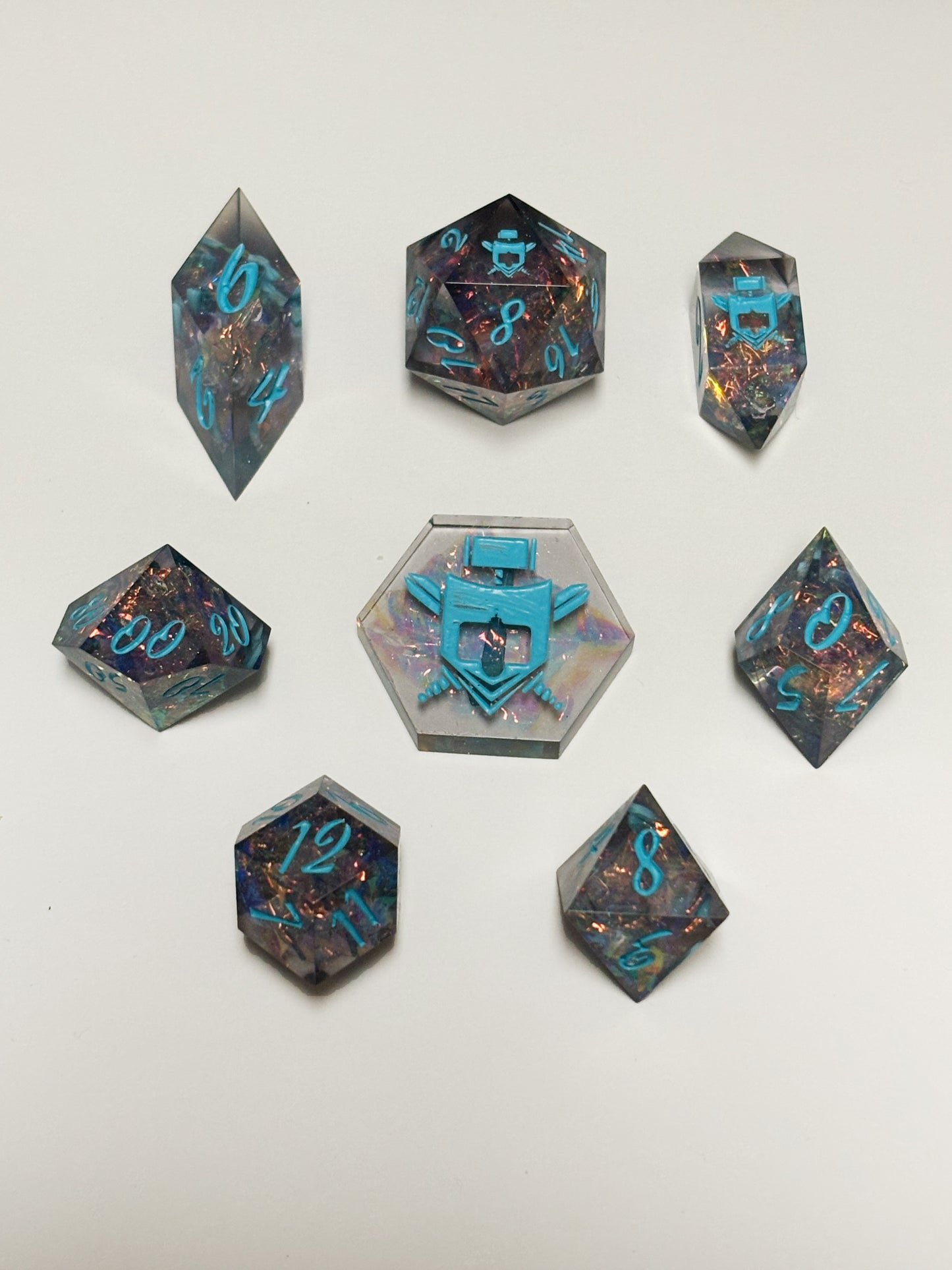 Lightning Storm 8 Pc. Resin Dice Set