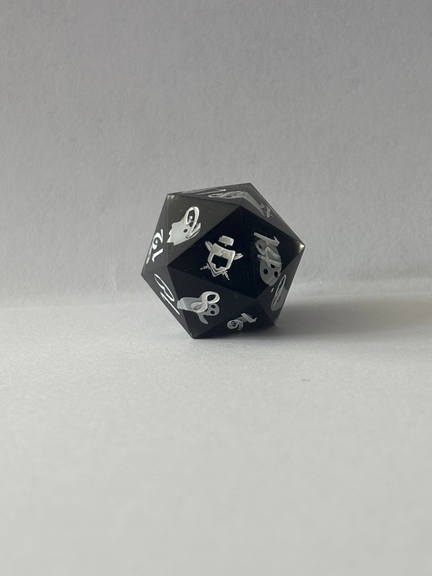 Spooky Ghosts 8 pc. Resin Dice Set (Black)