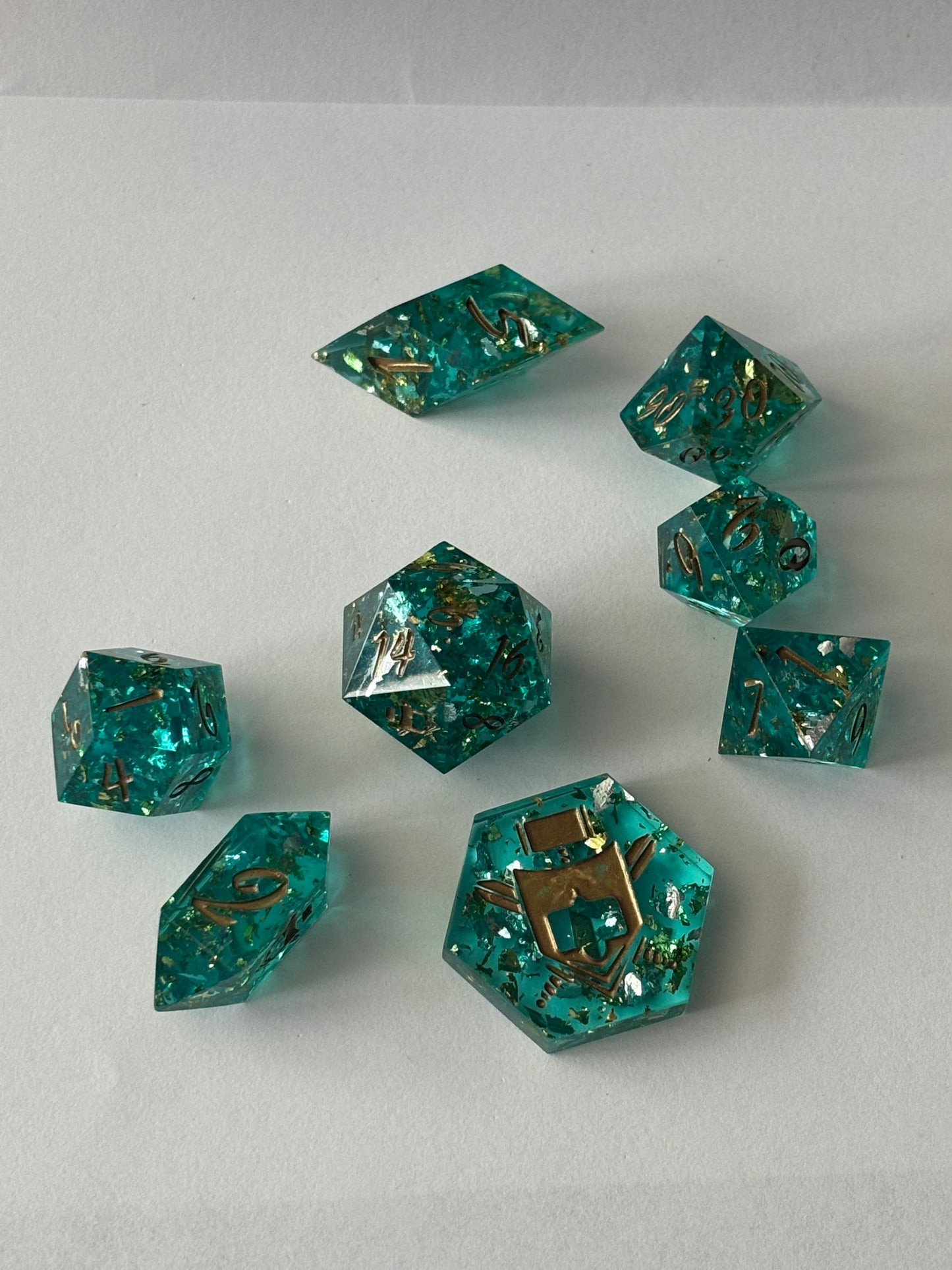 Sunken Treasure 8 pc. Resin Dice Set