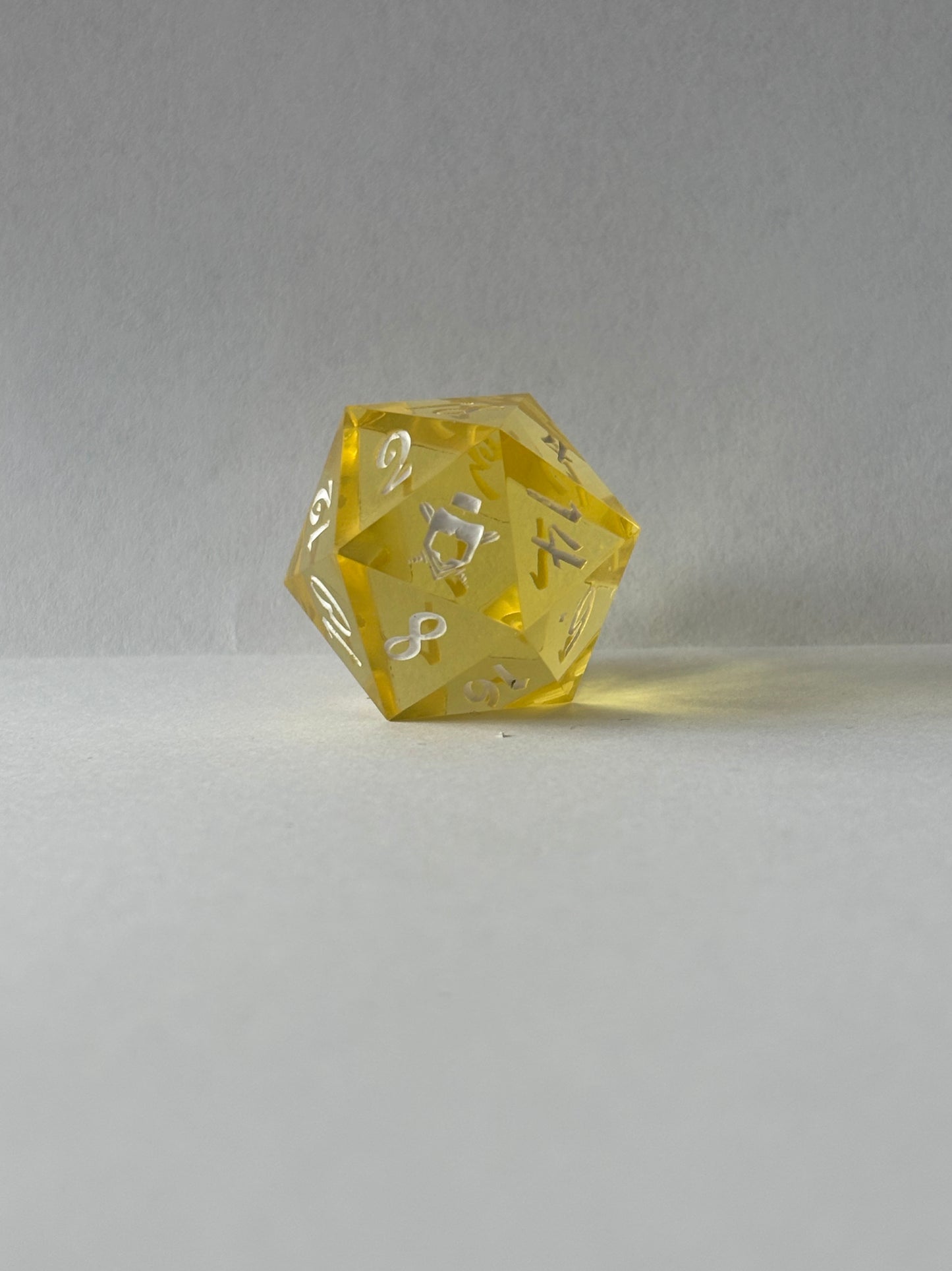 Transparent Yellow 8 pc. Resin Dice Set