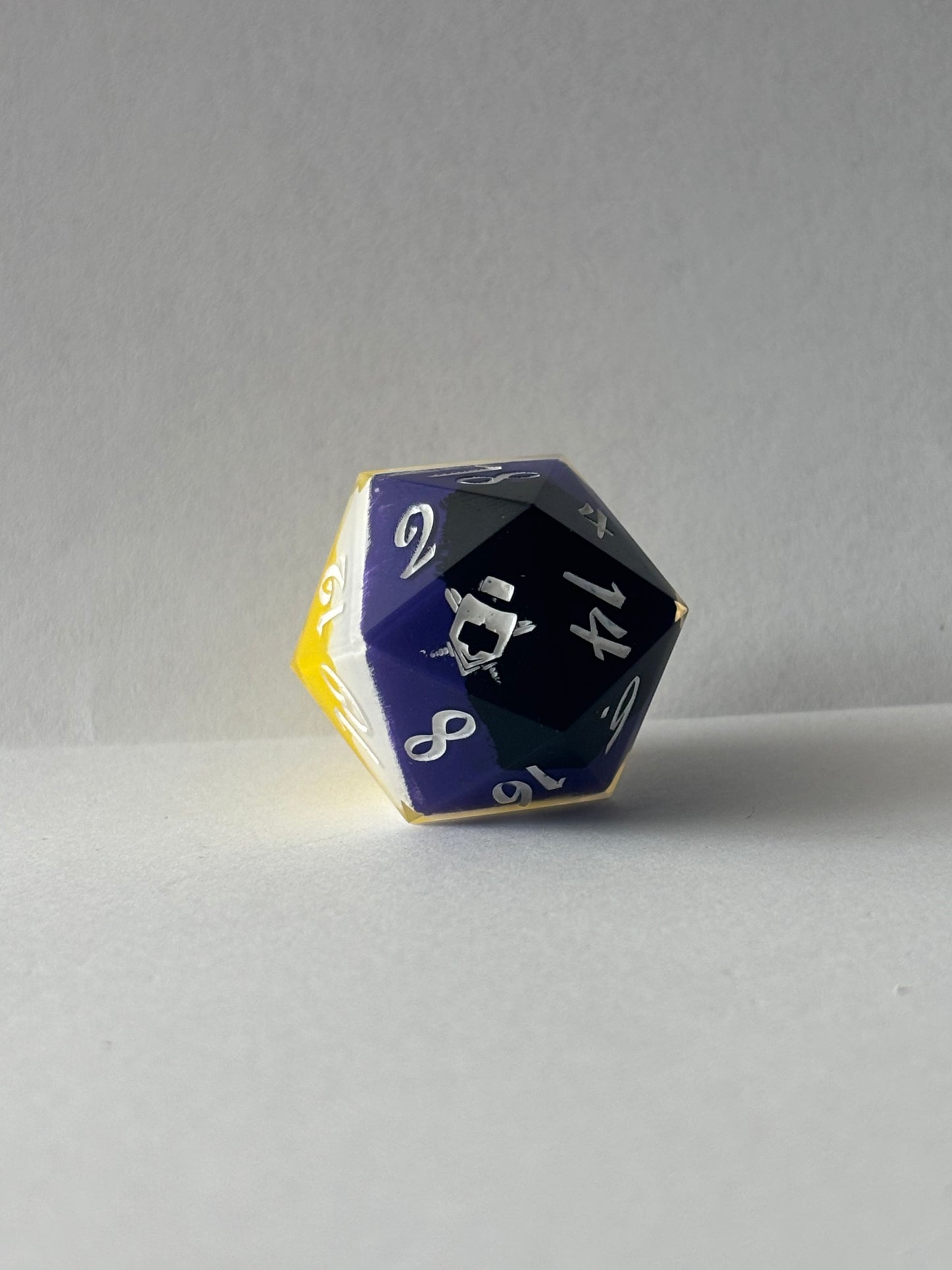 Non binary 8 pc. Resin Dice Set