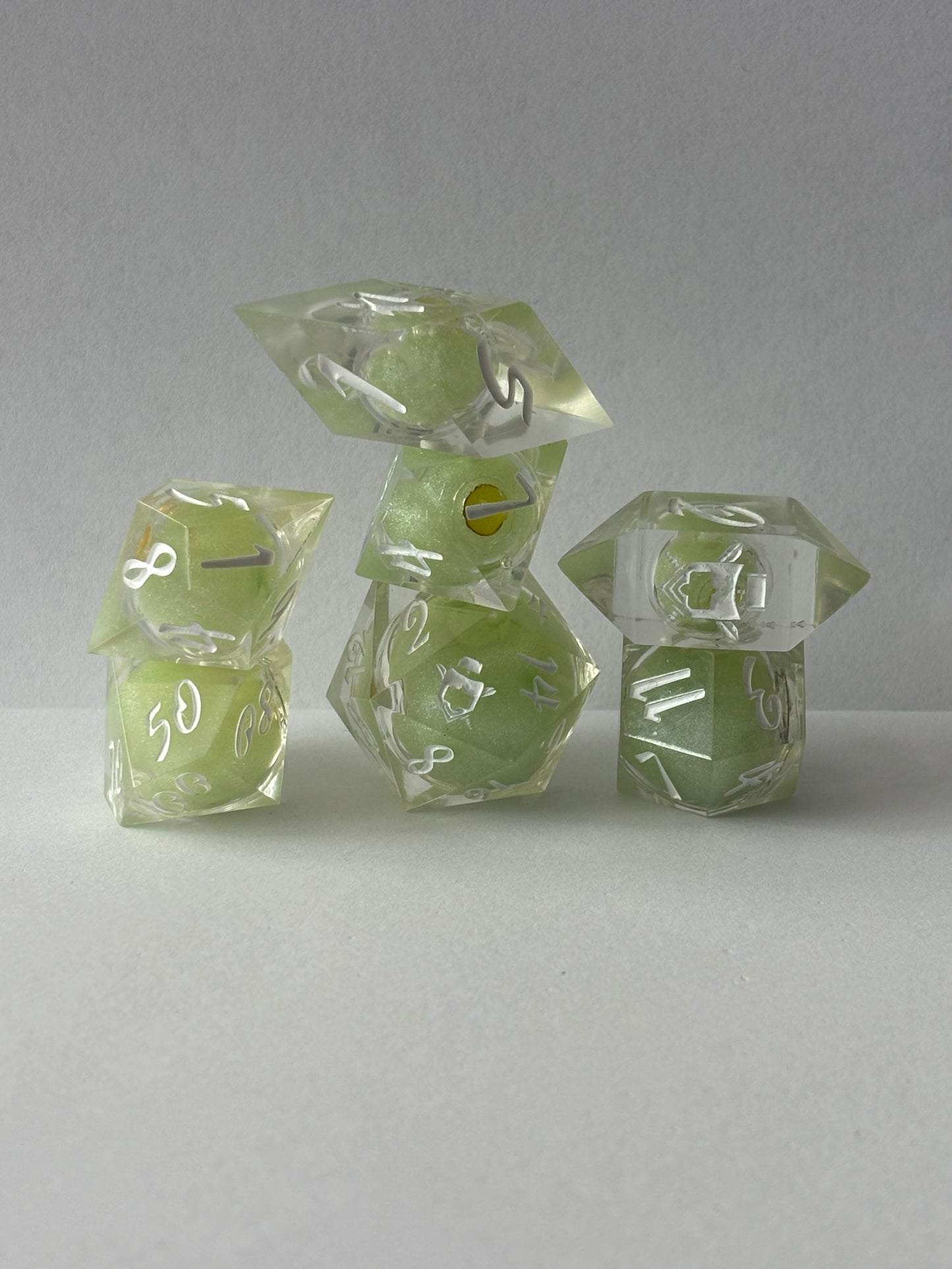 7 pc. Liquid Core Resin Dice Set