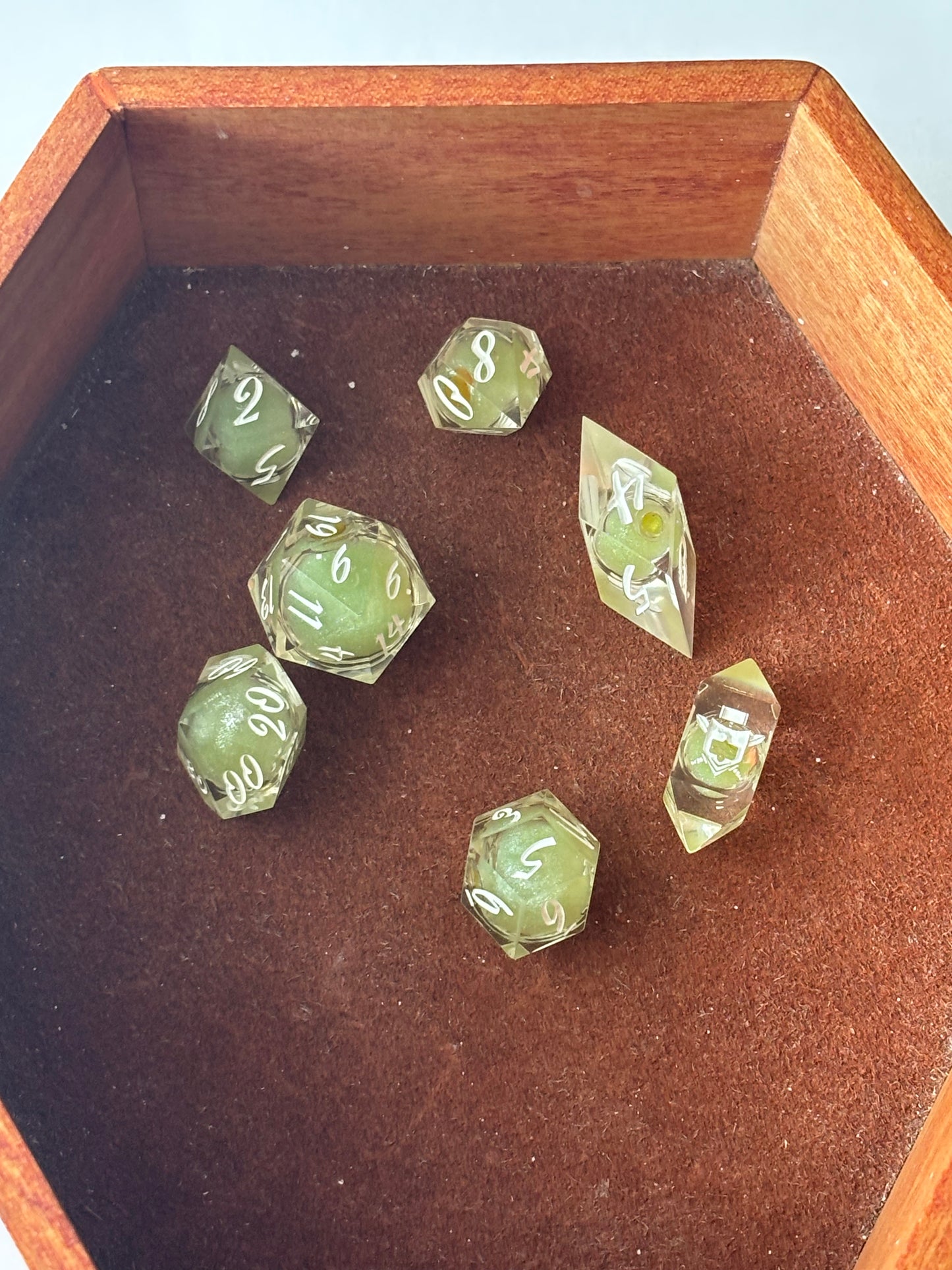 7 pc. Liquid Core Resin Dice Set