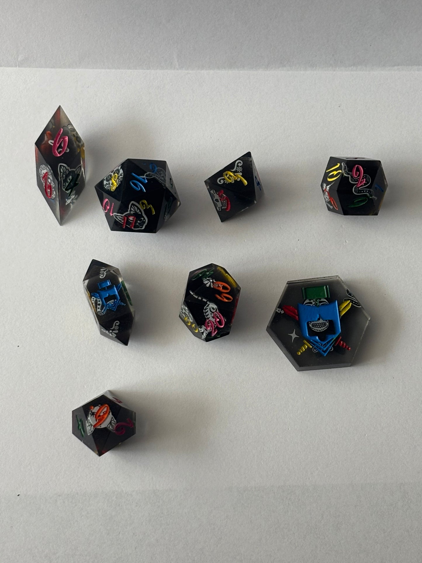 Calavera 8 pc. Resin Dice Set