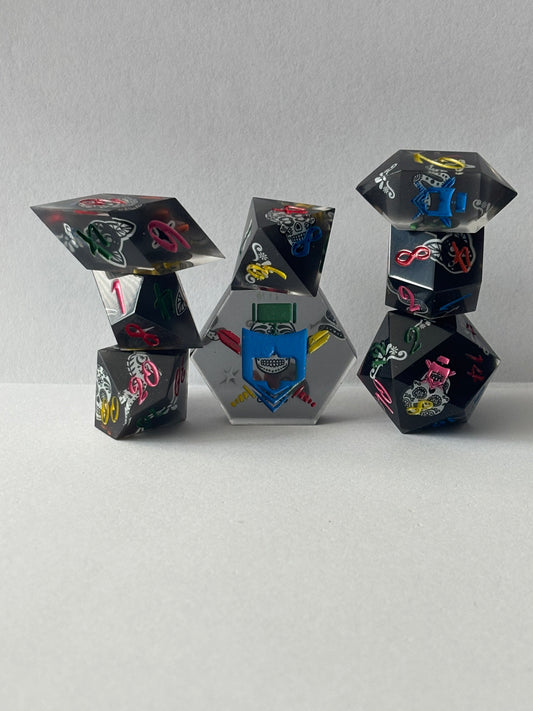 Calavera 8 pc. Resin Dice Set