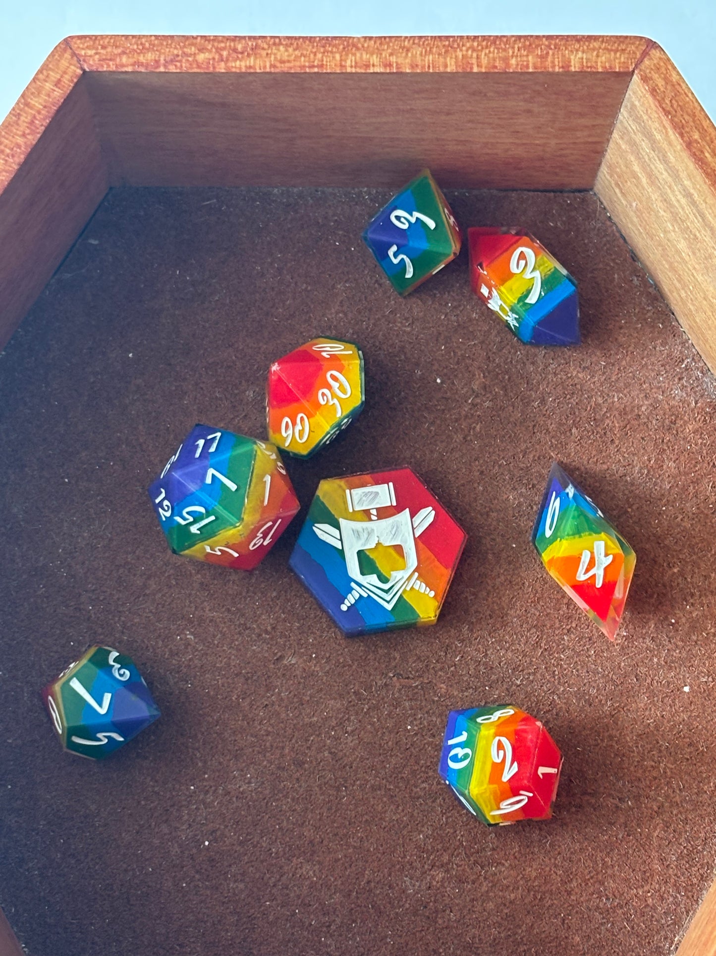 Pride 8 pc. Resin Dice Set