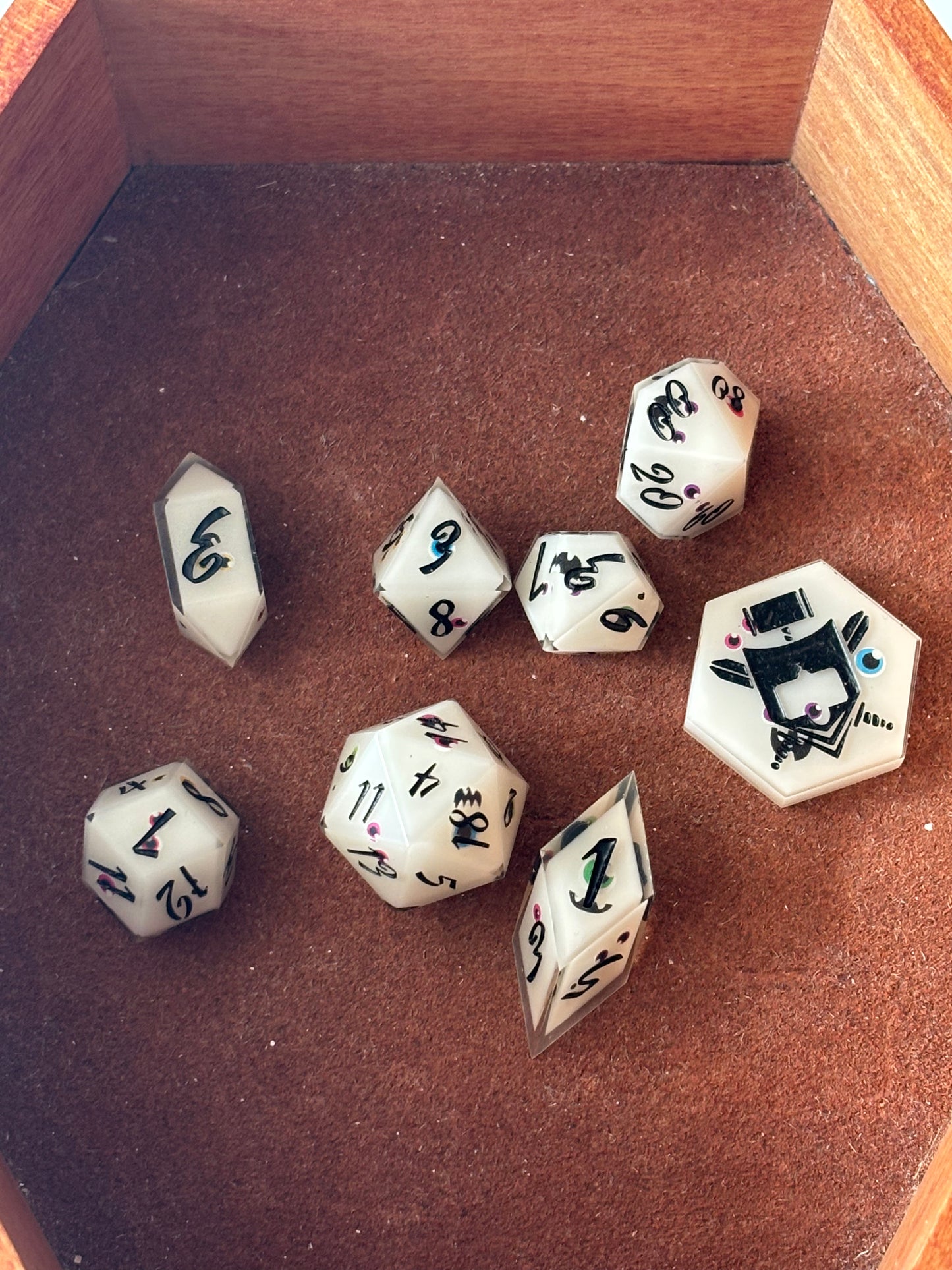 Eye See You 8 pc. Resin Dice Set