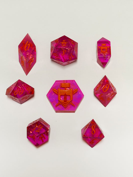 Lava Flow 8 Pc. Resin Dice Set