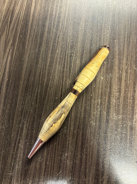 Handmade Slimline Twist Pen Made with Spalted Tamarind