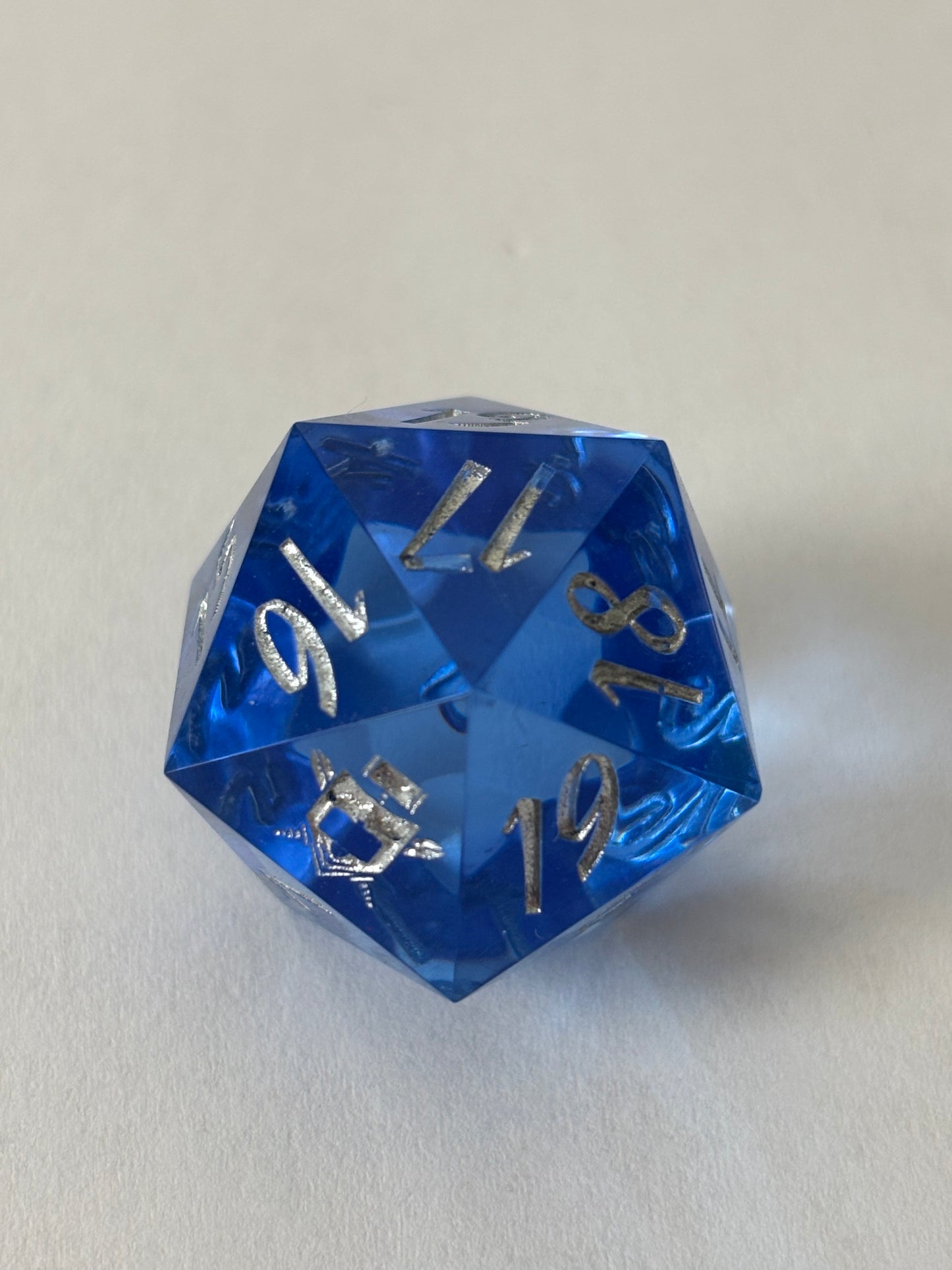 Spindown D20-Transparent Blue