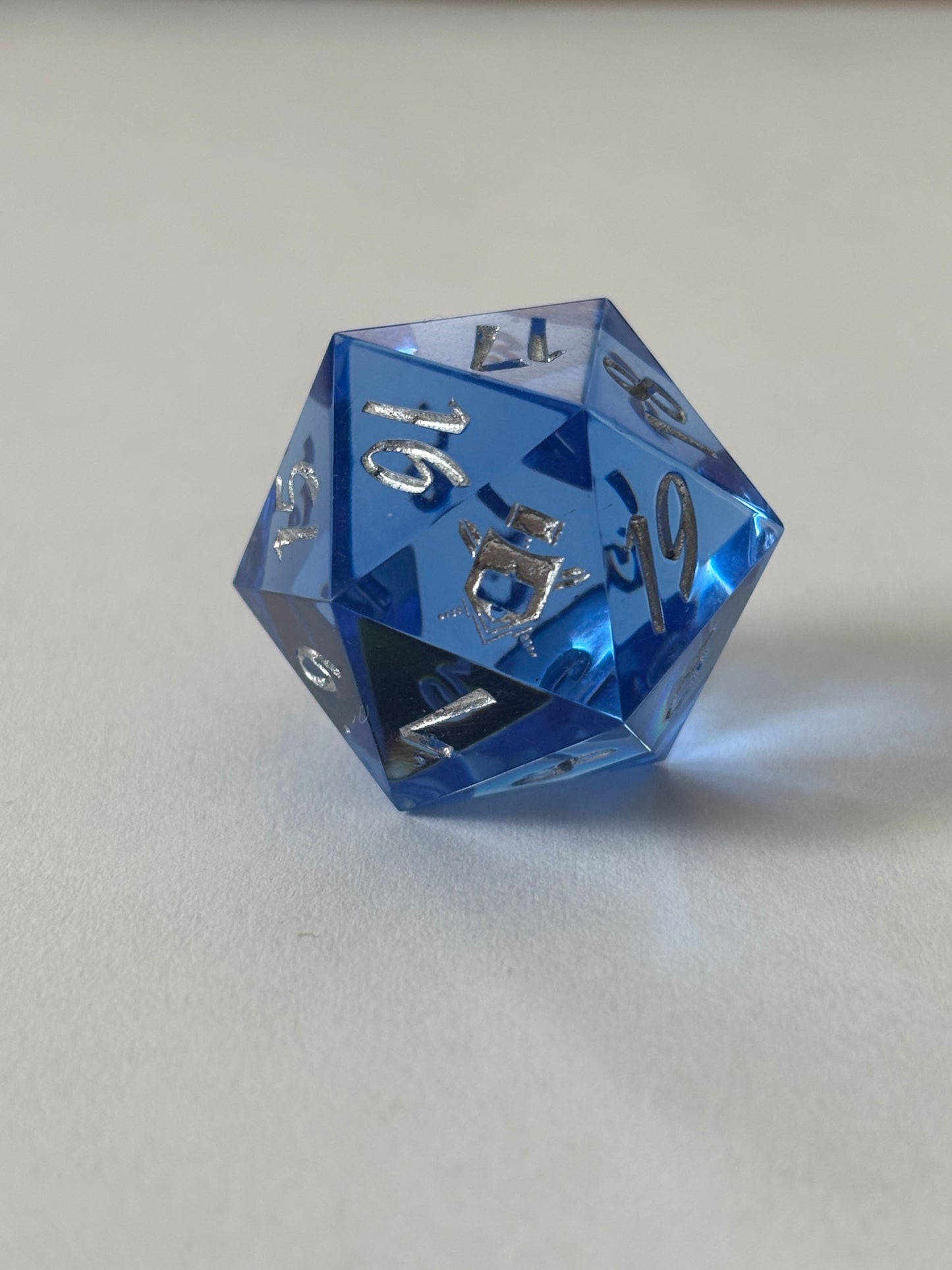 Spindown D20-Transparent Blue
