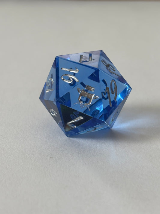 Spindown D20-Transparent Blue