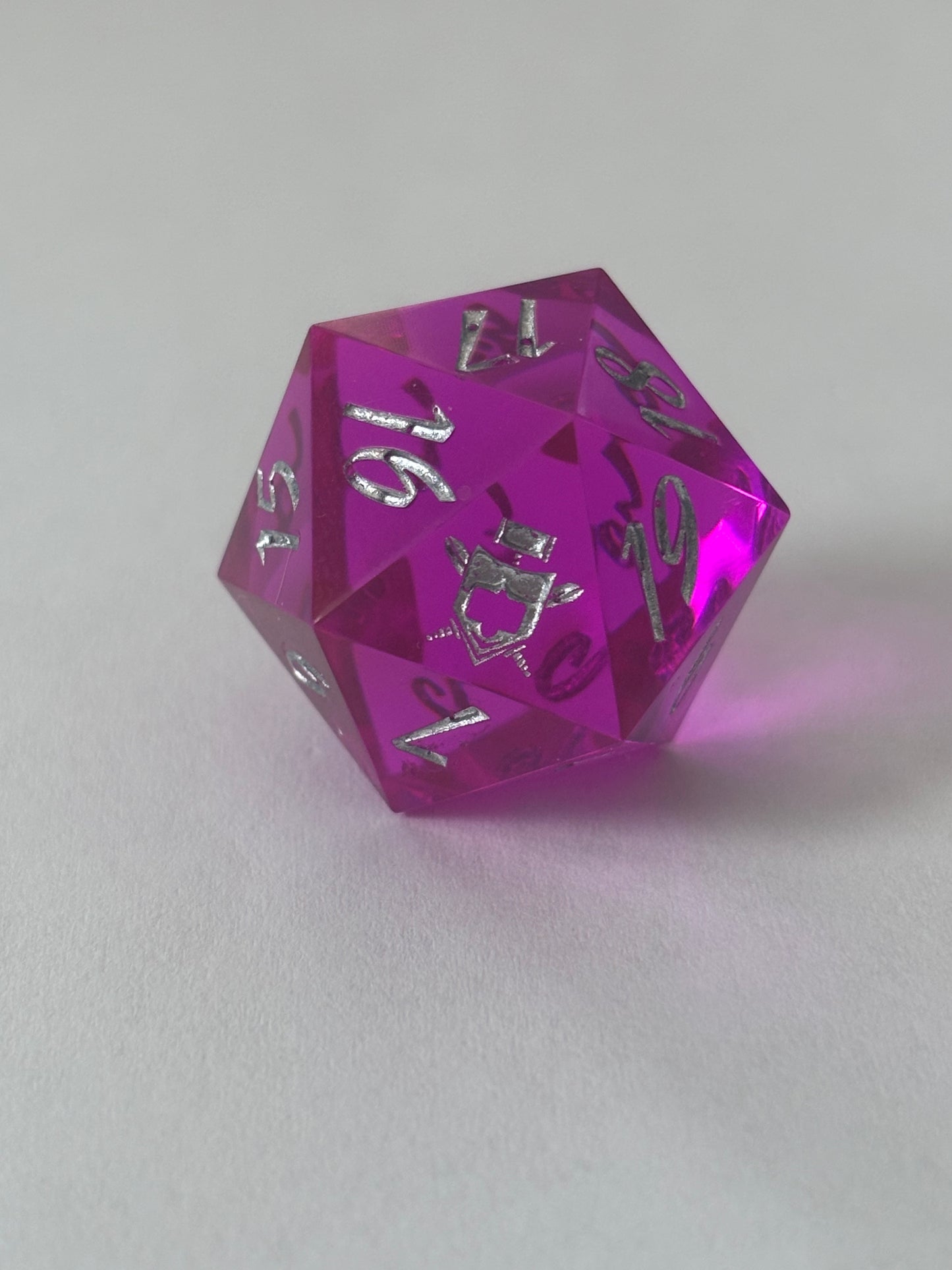 Spindown D20- Transparent Purple
