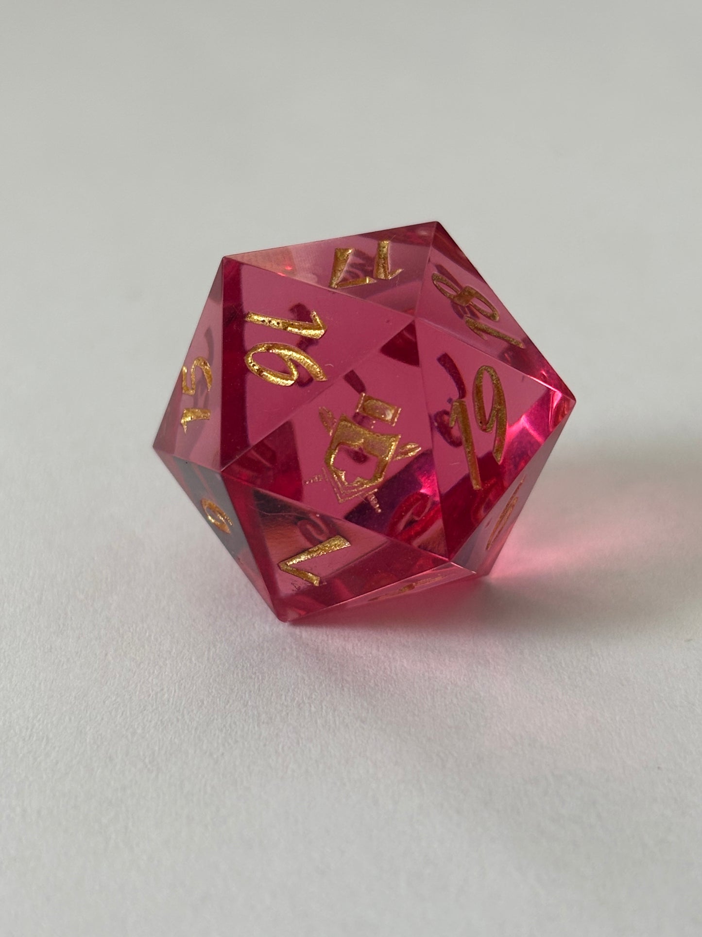 Spindown D20- Transparent Red