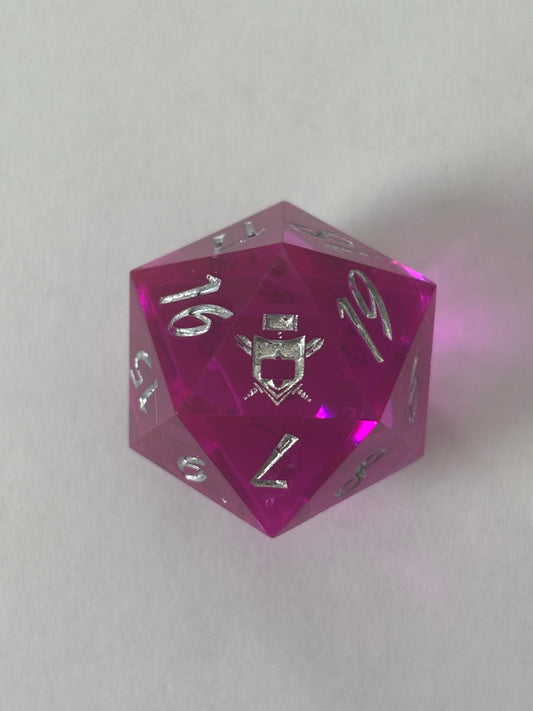 Spindown D20- Transparent Purple