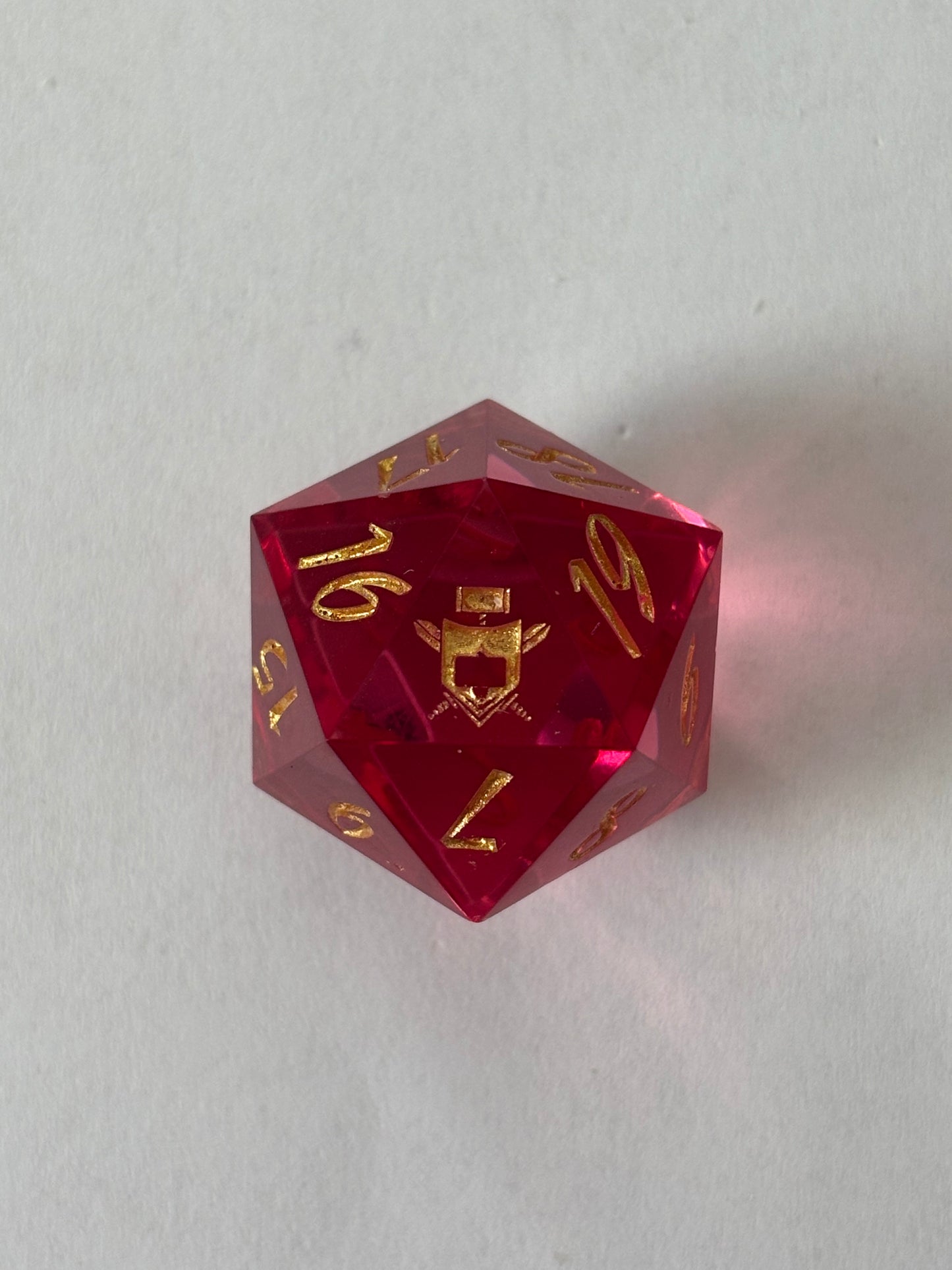 Spindown D20- Transparent Red